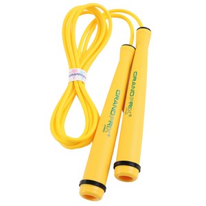 김수열줄넘기 그랑프리L 스피드 줄넘기 J-505, 옐로우, 손잡이 17cm x..., 1개