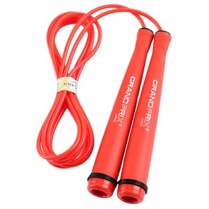 김수열줄넘기 그랑프리L 스피드 줄넘기 J-505, 레드, 손잡이 17cm x..., 1개