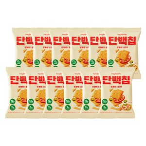 헤이바디 단백칩 토마토 앤 피자, 50g, 12개