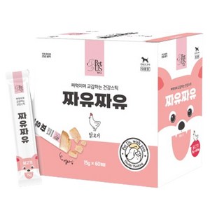 펫어스 강아지 짜유짜유 간식 60p, 900g, 1개, 닭고기