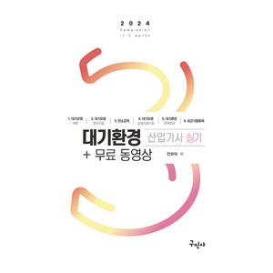 2024 대기환경산업기사 실기 + 무료동영상 개정판, 구민사