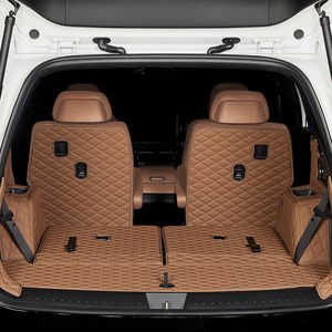 메이튼 디 올 뉴 싼타페 MX5 뉴 가죽 풀커버 트렁크 매트, 현대 디 올 뉴 싼타페 MX5 6인승, 피칸 브라운