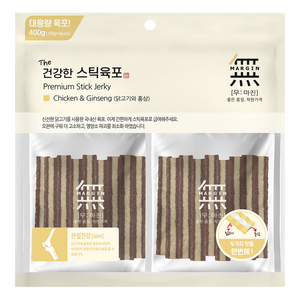 무마진 강아지 더 건강한 스틱육포, 400g, 1개, 혼합맛(닭고기/홍삼)