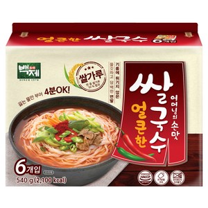 백제 얼큰한맛 쌀국수, 90g, 6개