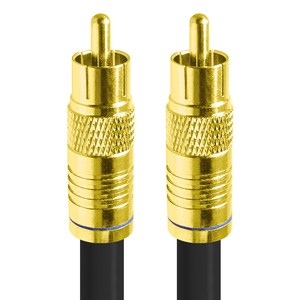 에이치디탑 국산 수제작 디지털 75옴 골드 RCA 코엑셜 5C 동축 케이블 블랙 HT-ZGCX020