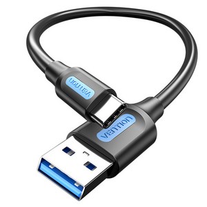 벤션 USB 3.2 A타입-C타입 10Gbps 초고속 케이블, 블랙, 1개, 1.5m