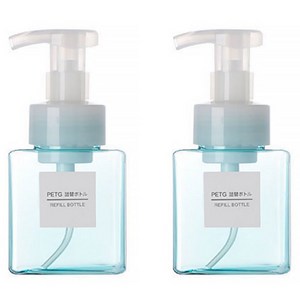 지앤와이 버블 펌프 공병 250ml, 2개, 블루