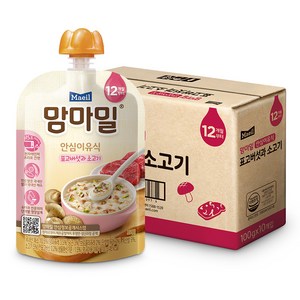 맘마밀 매일 안심이유식, 표고버섯과 소고기, 100g, 10개