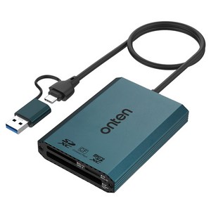 컴스 USB 3.2 Gen1 CF SD TF 메모리 카드리더기, FW866, 혼합색상, 1개