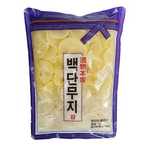 토호식품 백단무지 슬라이스, 1kg, 1개