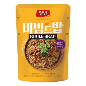 동원 양반 비빔드밥 불고기 비빔밥 포켓, 250g, 1개