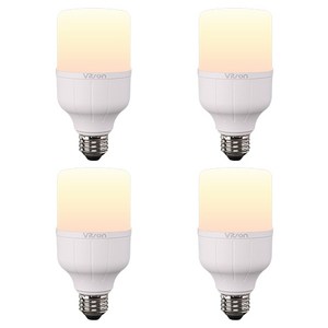 비츠온 LED T-벌브 15W E26, 4개, 전구색