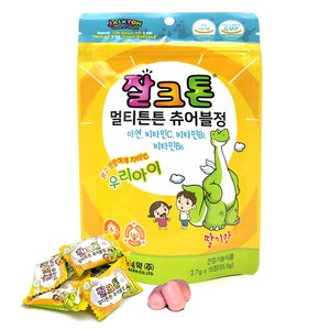 조아제약 잘크톤 멀티튼튼 츄어블정 딸기맛 55.5g, 15정, 1개