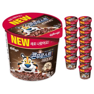 콘푸로스트 다크초코 컵 시리얼, 40g, 12개