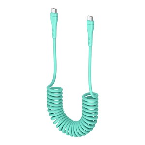 밸류엠 60W C to C PD 고속충전 스프링 코일 케이블