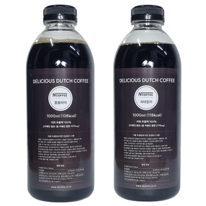 엔커피 더치커피 콜드브루 콜롬비아 1000ml + 과테말라 1000ml, 1L, 1개입, 1세트