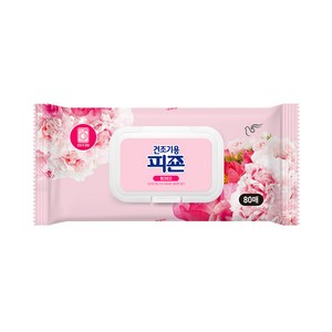 피죤 건조기용 오리지널 섬유유연제 핑크로즈 본품, 80매, 1개