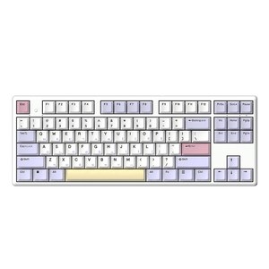 한성컴퓨터 염료승화 EDITION 유무선 텐키리스 키보드, Purple Heart(화이트 + 퍼플 + 핑크 + 옐로), GK893B PRO, 무접점