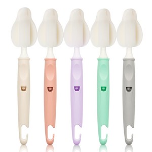 리에또 유아용 젖병 젖꼭지 세척 솔, 혼합색상, 5개