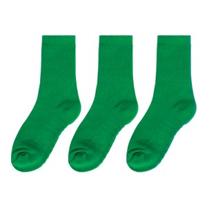 테크스킨 컬러컬렉션 골프 양말 3족, ONE SIZE, 그린, 3세트