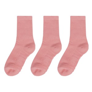 테크스킨 컬러컬렉션 골프 양말 3족, ONE SIZE, 핑크, 1세트