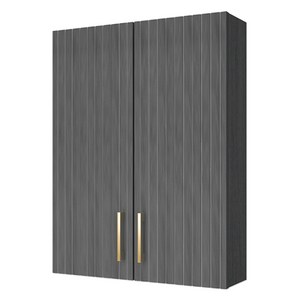 모카바스 스트라이프 욕실 수납장 방문설치, W 600mm x ..., 모던시티 그레이, 1개