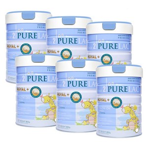 퓨어락 뉴질랜드 청정 프리미엄 분유 2단계, 800g, 6개
