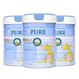 퓨어락 뉴질랜드 청정 프리미엄 분유 2단계, 800g, 3개
