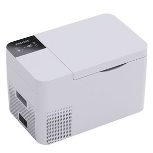 필립스 차량용 차박캠핑 냉장고 + 220V 어답터 세트, 25L, 화이트