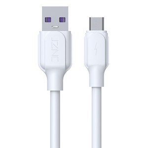 IZNC 5A USB A타입-마이크로5핀 고속충전 케이블, 1m, 화이트, 1개