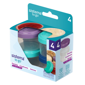 Sistema 드레싱 투 고 밀폐용기 세트, 밀폐용기 35ml ..., 1세트