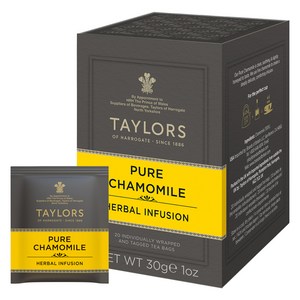 테일러 오브 헤로게이트 퓨어 캐모마일 허브차 티백, 20개입, 1.5g, 1개