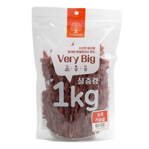 더내추럴 강아지 베리빅 육포, 1kg, 1개, 오리가슴살