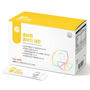 올바른건강식품 콤부차 레몬, 3g, 90개입, 1개