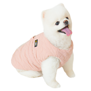 초코펫하우스 강아지 패딩 하네스 산책왕 패딩 조끼, 핑크, XL, 1개