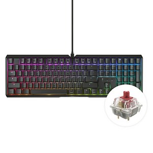 체리키보드 MX 3.1 RGB MX2A 축 게이밍 기계식 키보드, 저소음 적축, 블랙, G80-3890HHAKR-2