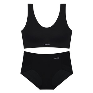 리바이스바디웨어 여성용 시그니처 퓨징 브라 + 헴팬티 세트