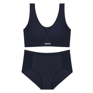 리바이스바디웨어 여성용 시그니처 퓨징 브라 + 헴팬티 세트