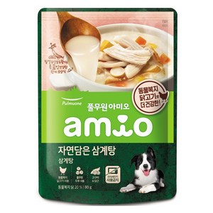 풀무원 강아지 아미오 RRP 자연담은 삼계탕, 닭, 80g, 1개