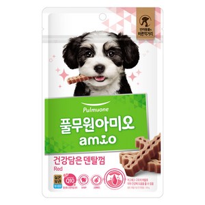 아미오 강아지 건강담은 간식 덴탈껌 레드, 100g, 1개