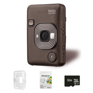 인스탁스 미니 리플레이 딥 브론즈 FI043 + 전용케이스 투명 + 32GB 메모리 + 보호필름 세트