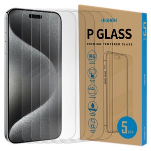하이온 P글라스 강화유리 보호필름 5p 세트, 1세트