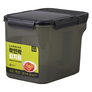 락앤락 손잡이 김치통 카키, 5L, 1개