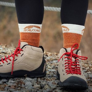 산로 남여공용 사계절 메리노 울 등산양말, L(250~285m..., 캐럿오렌지, 1개