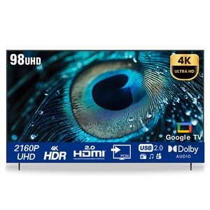 아이사 4K UHD LED TV, 249cm(98인치), 스마트 TV, 스탠드형, 방문설치