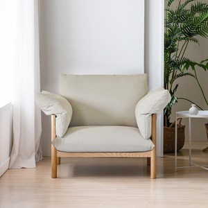 레이디가구 다인 원목 아쿠아텍스 1인용 소파 방문설치