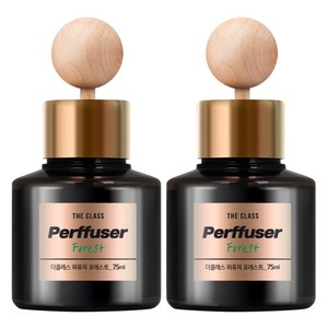 더클래스 퍼퓨저 차량용 방향제 75ml + 우드볼 스틱 + 논슬립 패드, 포레스트, 2세트