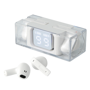 지파워 액티브 사운드 커널형 LED 충전 블루투스 이어폰 버전5.3 SRTWS-53 화이트 4시간