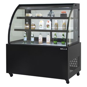 BELLE 프리미엄 쇼케이스 라운드 뒷문형 블랙 방문설치