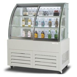 BELLE 프리미엄 쇼케이스 라운드 앞문형 화이트 방문설치